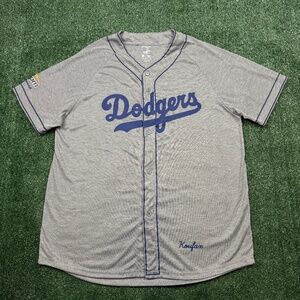 LA Dodgers Sandy Koufax Jersey Men's Size XL Gray MLB Baseball Stadium Exclusive